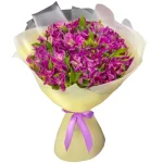 Букет из 25 сиреневых альстромерий